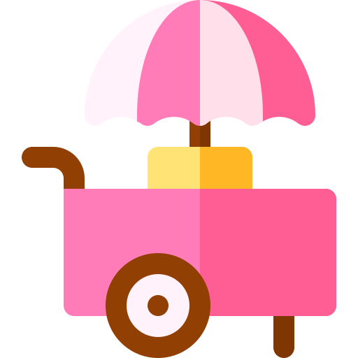 Ice cream cart Basic Rounded Flat icon