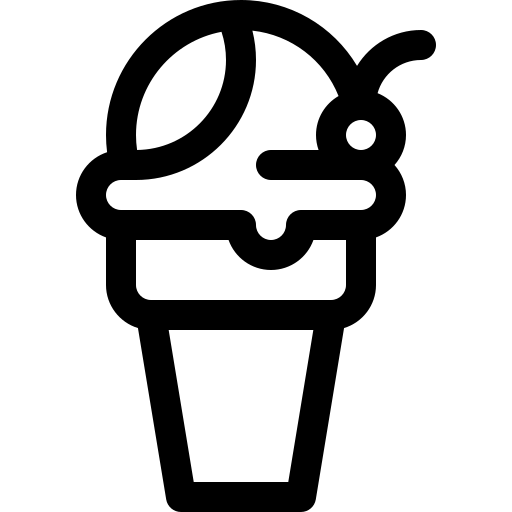 Sorvete Basic Rounded Lineal Ícone