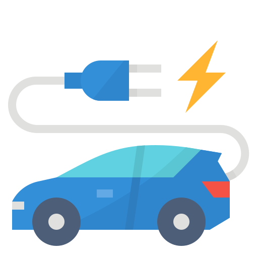 elektrische auto Aphiradee (monkik) Flat icoon
