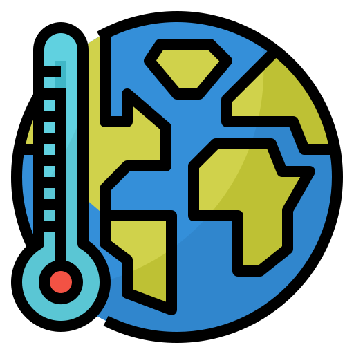 地球温暖化 Aphiradee (monkik) Lineal Color icon