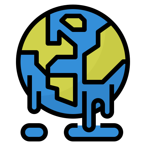 globalne ocieplenie Aphiradee (monkik) Lineal Color ikona