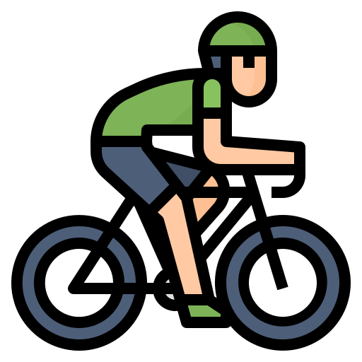 ciclista Aphiradee (monkik) Lineal Color icona