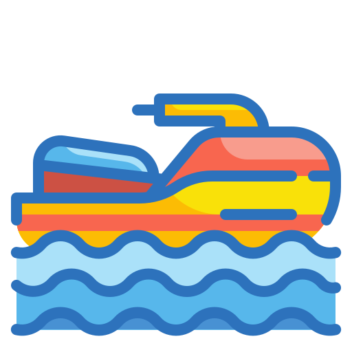 moto d'acqua Wanicon Lineal Color icona