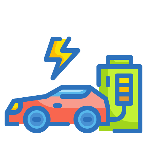 Electric car Wanicon Lineal Color icon