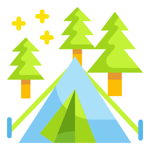 キャンプ Wanicon Flat icon