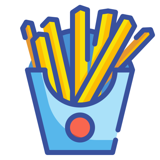 pommes frittes Wanicon Lineal Color icon