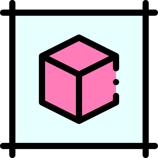Cube Detailed Rounded Lineal color icon