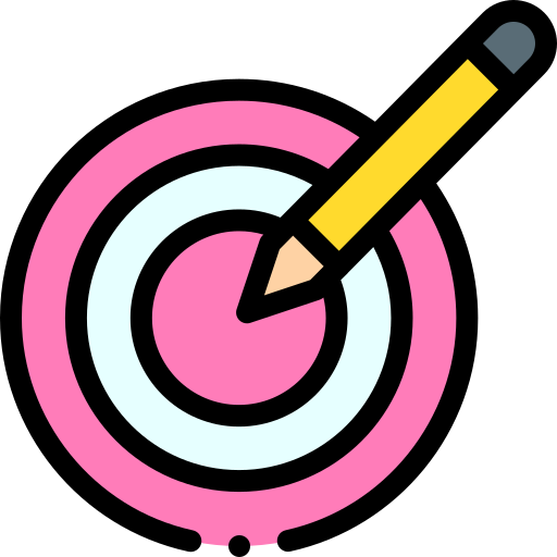목표 Detailed Rounded Lineal color icon
