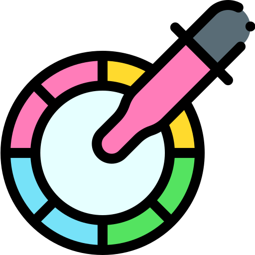 Pipette Detailed Rounded Lineal color icon