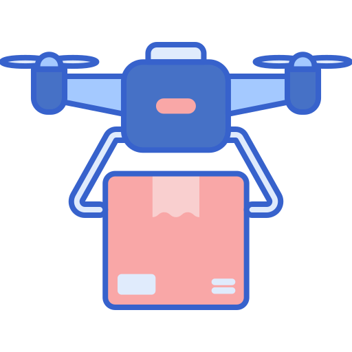Drone Flaticons Lineal Color icon