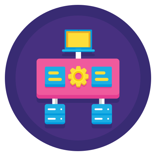 Data virtualization Flaticons Flat Circular icon