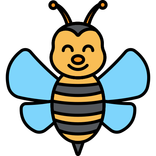 Abeja Flaticons Lineal Color icono