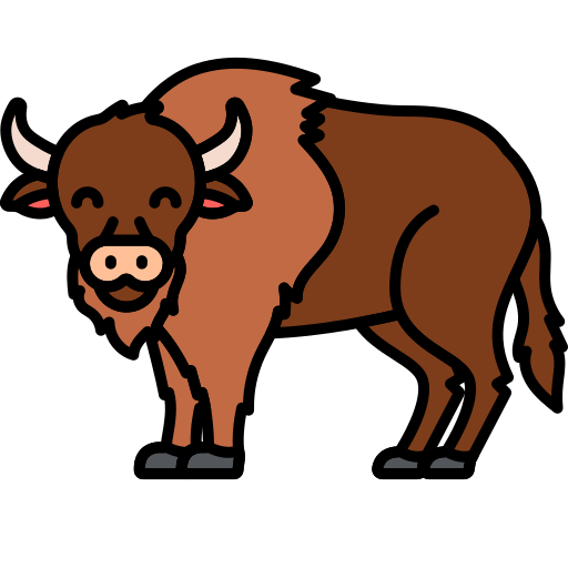 bison Flaticons Lineal Color Icône