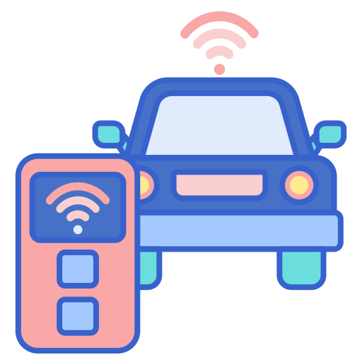 Autonomous car Flaticons Lineal Color icon