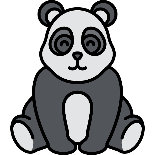 panda Flaticons Lineal Color Icône