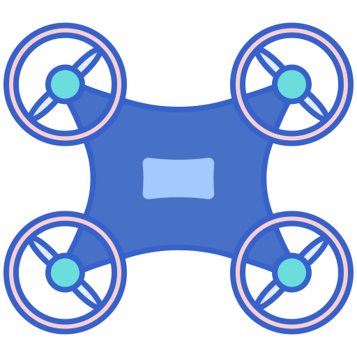 drone Flaticons Lineal Color icona