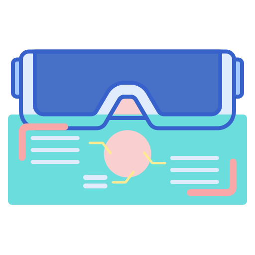 VR technology Flaticons Lineal Color icon