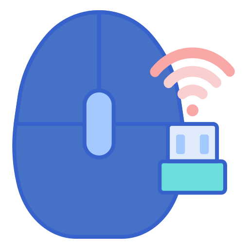 Wireless mouse Flaticons Lineal Color icon