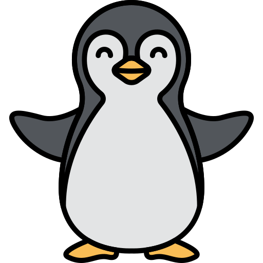 Пингвин Flaticons Lineal Color иконка