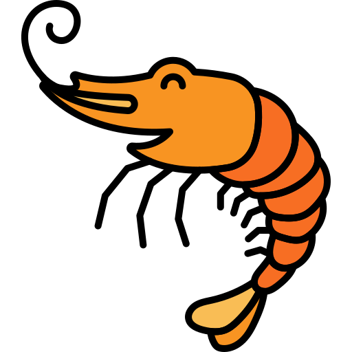 Prawn Flaticons Lineal Color icon