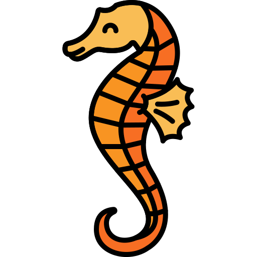 Caballito de mar Flaticons Lineal Color icono