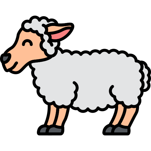 Овца Flaticons Lineal Color иконка