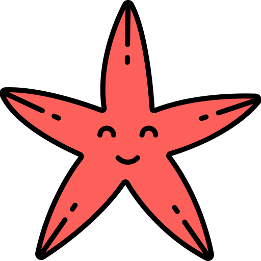 Морская звезда Flaticons Lineal Color иконка
