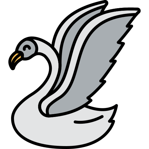 Swan Flaticons Lineal Color icon