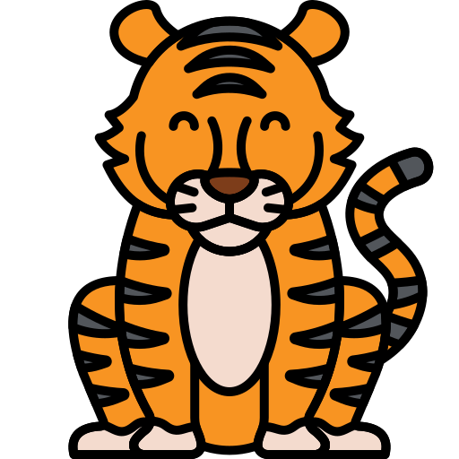 Tigre Flaticons Lineal Color icono