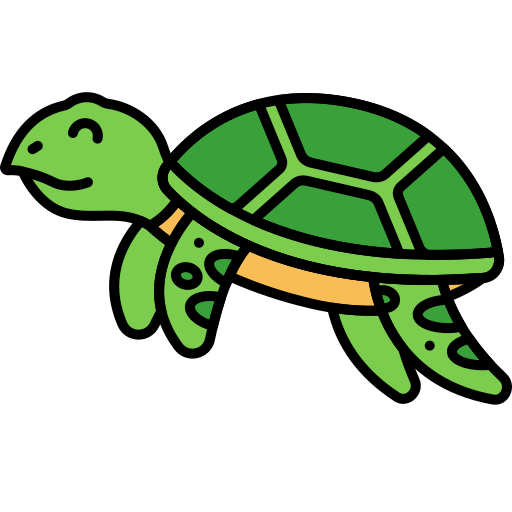 Черепаха Flaticons Lineal Color иконка