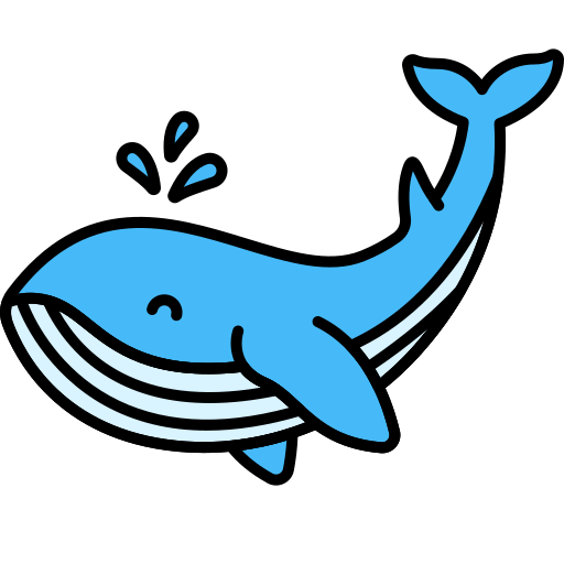 Whale Flaticons Lineal Color icon