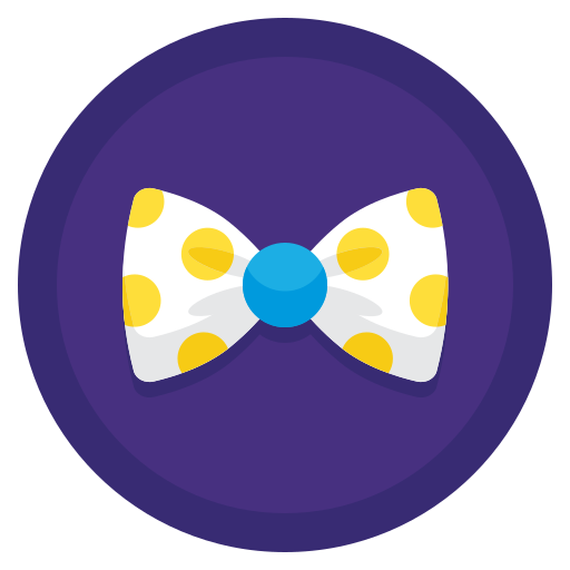 Bow tie Flaticons Flat Circular icon