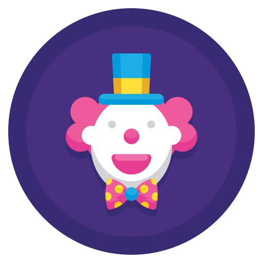Clown Flaticons Flat Circular icon
