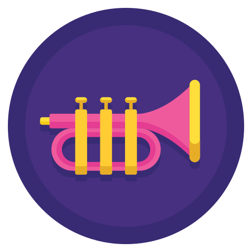 Trumpet Flaticons Flat Circular icon