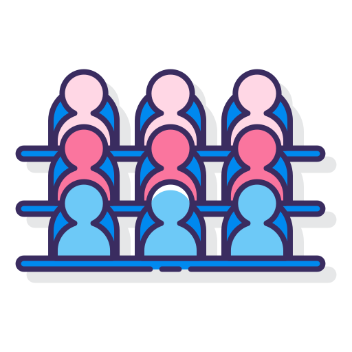 Audience Flaticons Lineal Color icon
