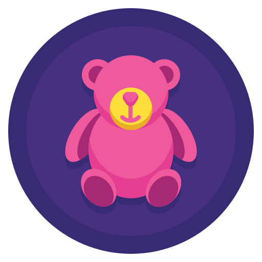 плюшевый медведь Flaticons Flat Circular иконка