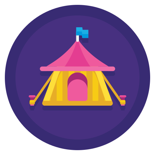 Tent Flaticons Flat Circular icon