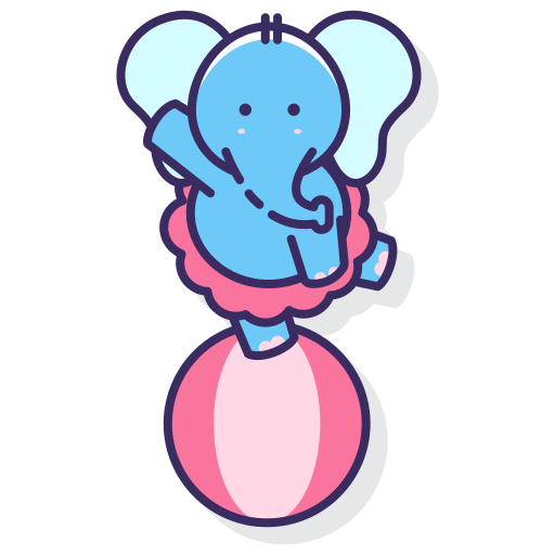 Elefante Flaticons Lineal Color icono