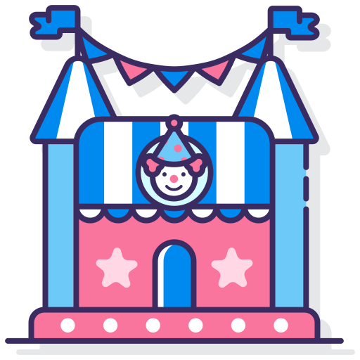 Fun house Flaticons Lineal Color icon