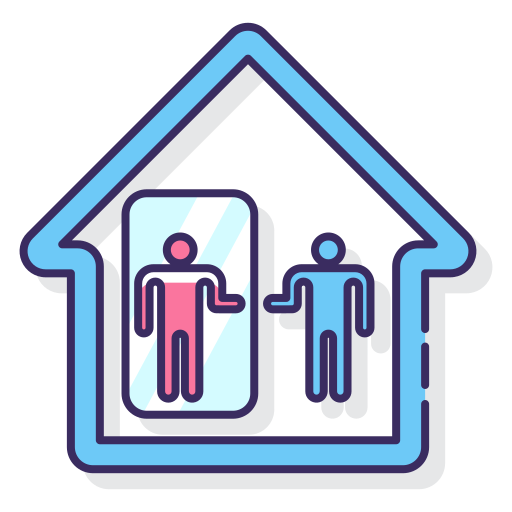 House of mirrors Flaticons Lineal Color icon