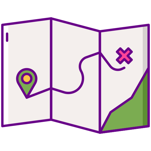 Mapa Flaticons Lineal Color icono