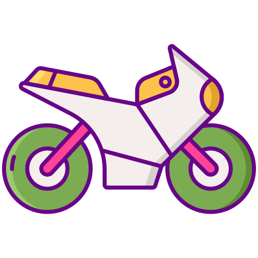 Motocicleta Flaticons Lineal Color icono