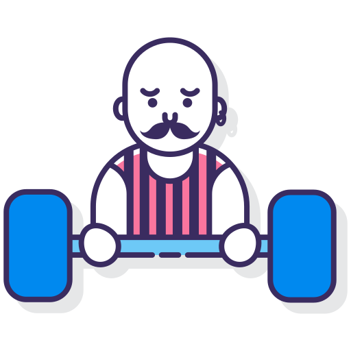 Strongman Flaticons Lineal Color icon