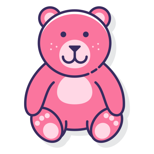 Teddy bear Flaticons Lineal Color icon