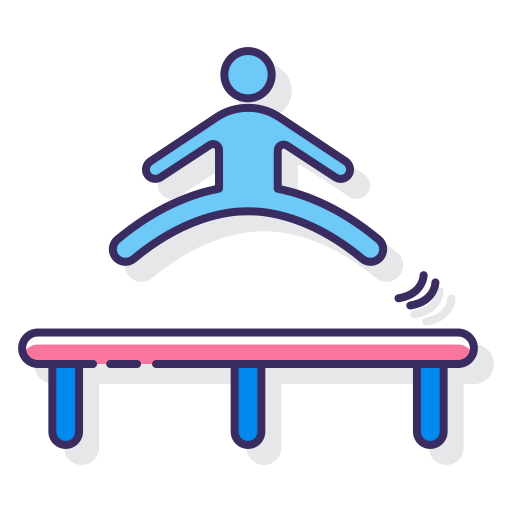 Trampoline Flaticons Lineal Color icon