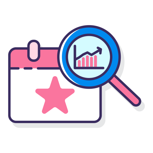 Event analytics Flaticons Lineal Color icon