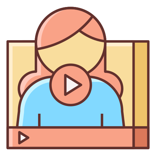 vlogger Flaticons Lineal Color icona