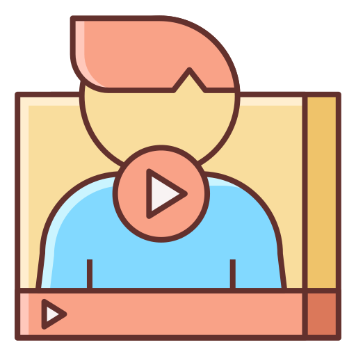 vlogger Flaticons Lineal Color icon