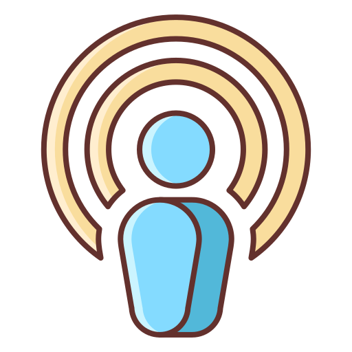 Podcast Flaticons Lineal Color Ícone