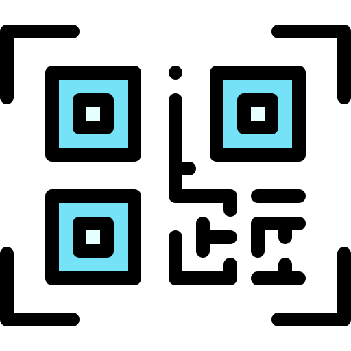 Qr code Detailed Rounded Lineal color icon